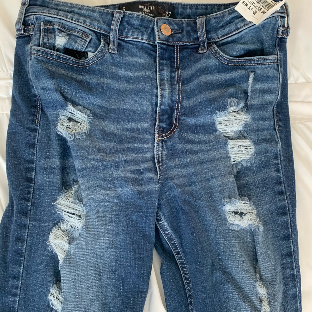 Hollister high rise destroyed jeans